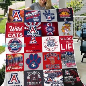 Arizona Wildcats Keep Calm and Bear Down Fleece Blanket