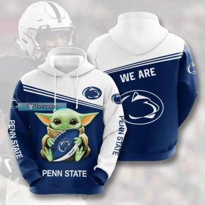 Baby Yoda Hugs Penn State Hoodie