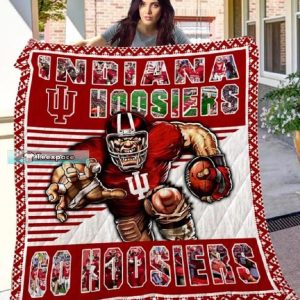 Big Mascot Indiana Hoosiers Throw Blanket