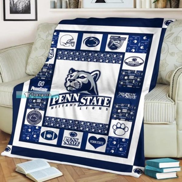Combined Logo Pattern Penn State Throw Blanket