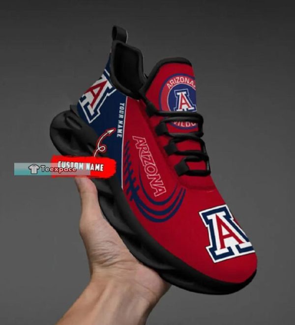 Custom Name Arizona Wildcats Gifts Rugby Max Soul Shoes