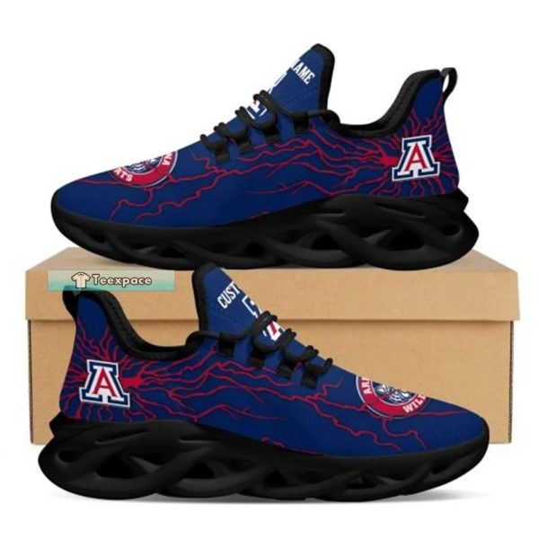 Custom Name Arizona Wildcats Red Lightning Max Soul Shoes