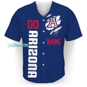 Custom Name Number Arizona Wildcats Football Scratch Baseball Jersey