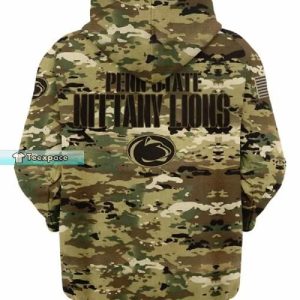 Custom Penn State Nittany Lions Camo Army Hoodie 2