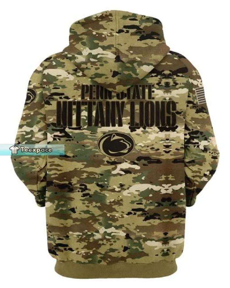 Custom Penn State Nittany Lions Camo Army Hoodie 2