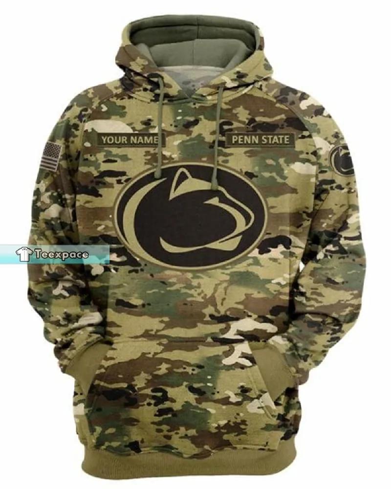 Custom Penn State Nittany Lions Camo Army Hoodie 3