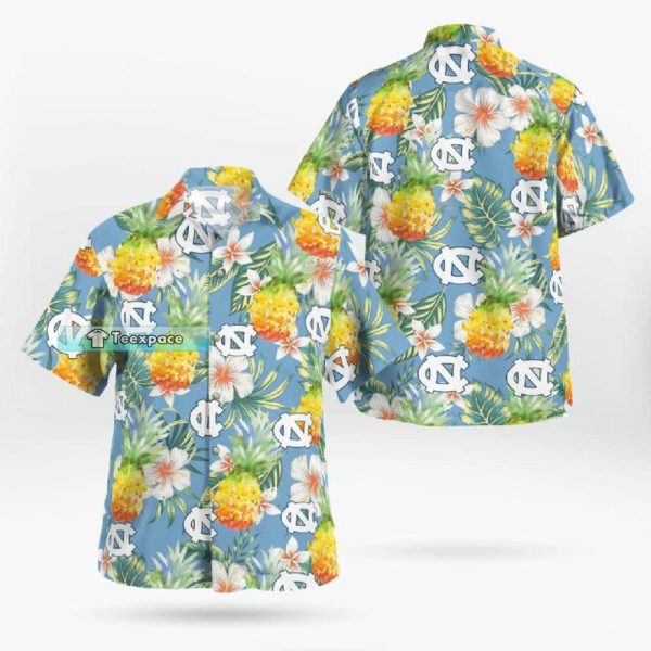 Fruit Flower Tropical Tar Heels Hawaii Shirt