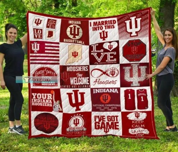 I Married Into This Indiana Hoosiers Fuzzy Blanket
