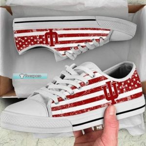 Indiana Hoosiers Classic Low Top Canvas Shoes 4