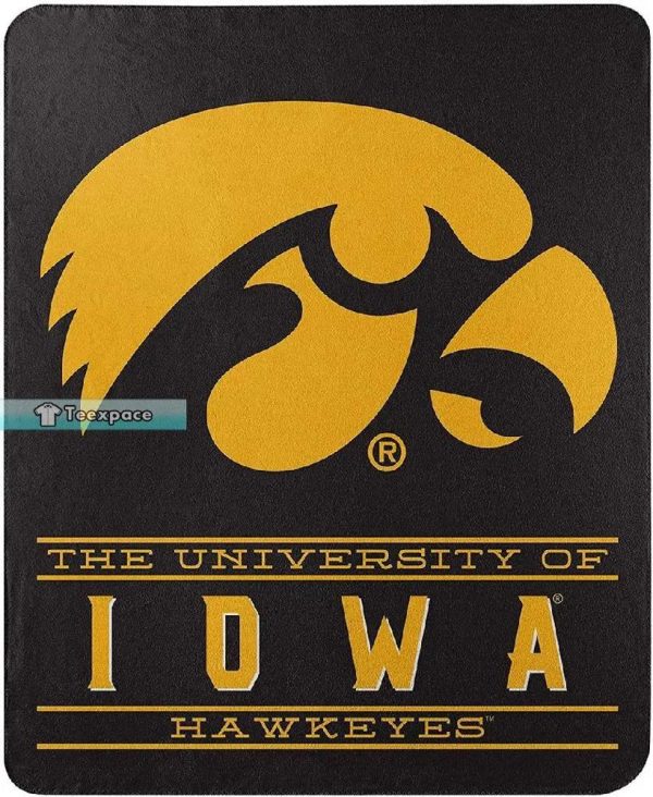 Iowa Hawkeyes Gifts Big Logo Throw Blanket