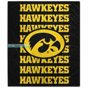 Iowa Hawkeyes Letter Print Pattern Blanket 2