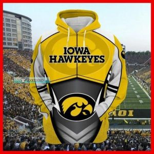 Iowa Hawkeyes Lightning Steel Pattern Hoodie 1