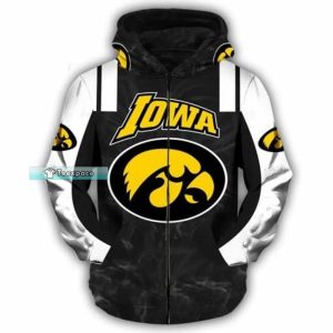 Iowa Hawkeyes Smoking Mascot Pattern Hoodie 1