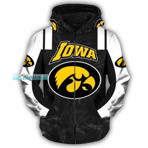 Iowa Hawkeyes Smoking Mascot Pattern Hoodie