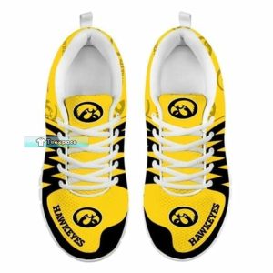 NCAA Iowa Hawkeyes Gold Black Running Shoes 3