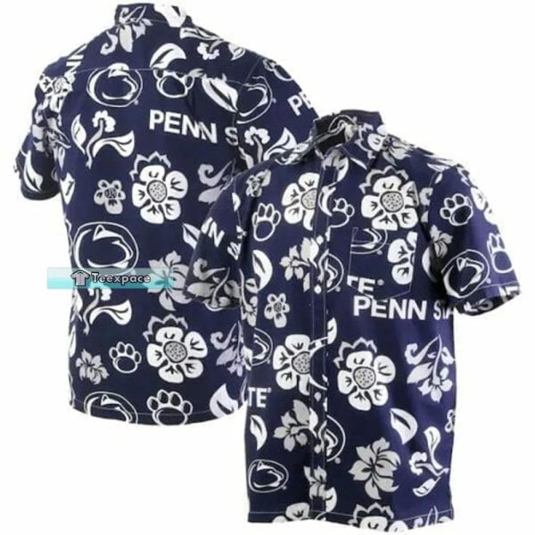 Nittany Lions Claw Flower Pattern Penn State Hawaiian shirt