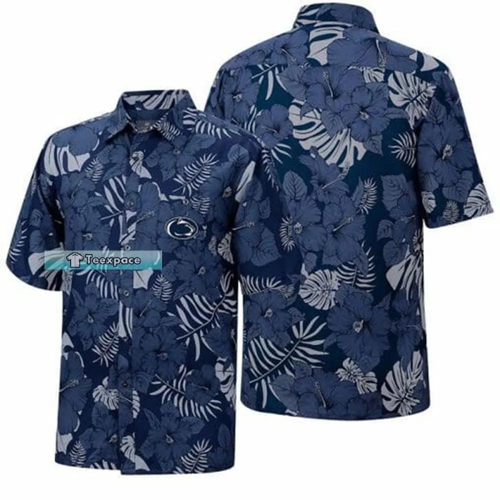 Penn State Flower Leaf Pattern Hawaiian shirt
