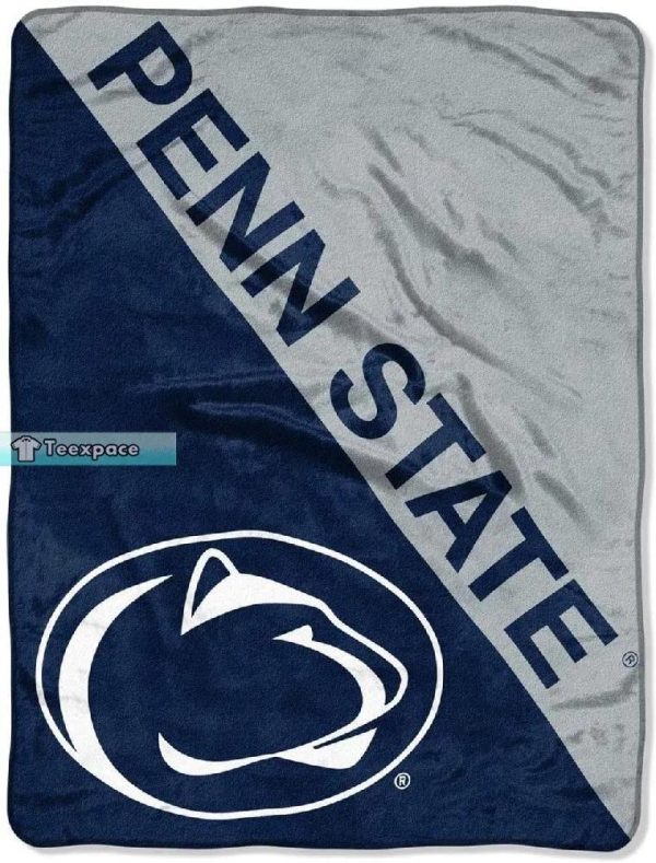 Penn State Grey And Blue Fleece Blanket