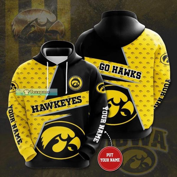 Personalized Logo Pattern Iowa Hawkeyes Gifts Hoodie
