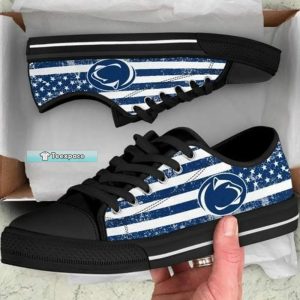 Personalized Penn State Vintage Low Top Canvas Shoes 2