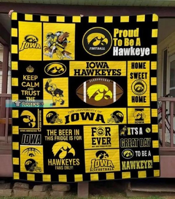Proud To Be A Iowa Hawkeyes Throw Blanket