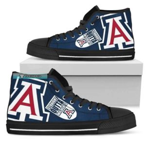 Straight Outta Arizona Wildcats Gifts High Top Canvas Shoes 2