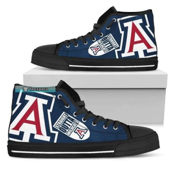 Straight Outta Arizona Wildcats Gifts High Top Canvas Shoes