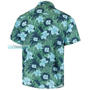 Tar Heels Floral Pattern Hawaiian Shirt 2