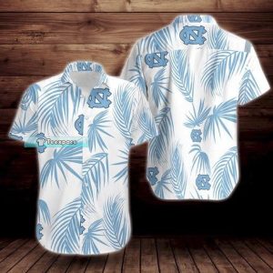 Tar Heels Palm Leaf Texture Hawaiian Shirt