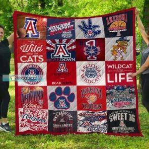 Wildcat For Life Arizona Wildcats Gifts Plush Blanket